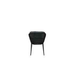 Pescara dining fauteuil - carbon black -rope black - mystic grey