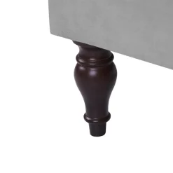 PESSAC - Chaise longue - Grijs - Rechterzijde - Fluweel