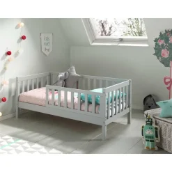 Peuterbed Petronille 70 x 140cm dennenhout - grijs