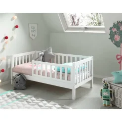 Peuterbed Petronille 70 x 140cm dennenhout - wit