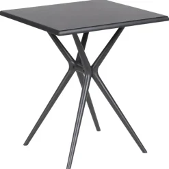 PIAVE - Tuintafel - Zwart - 70 x 70 cm - Synthetisch materiaal