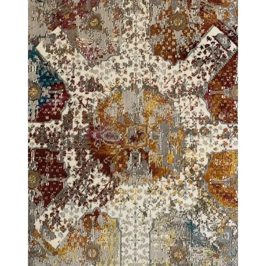 Picasso Feraghan Vintage Rond Vloerkleed Multi / Beige Laagpolig - 200 CM ROND