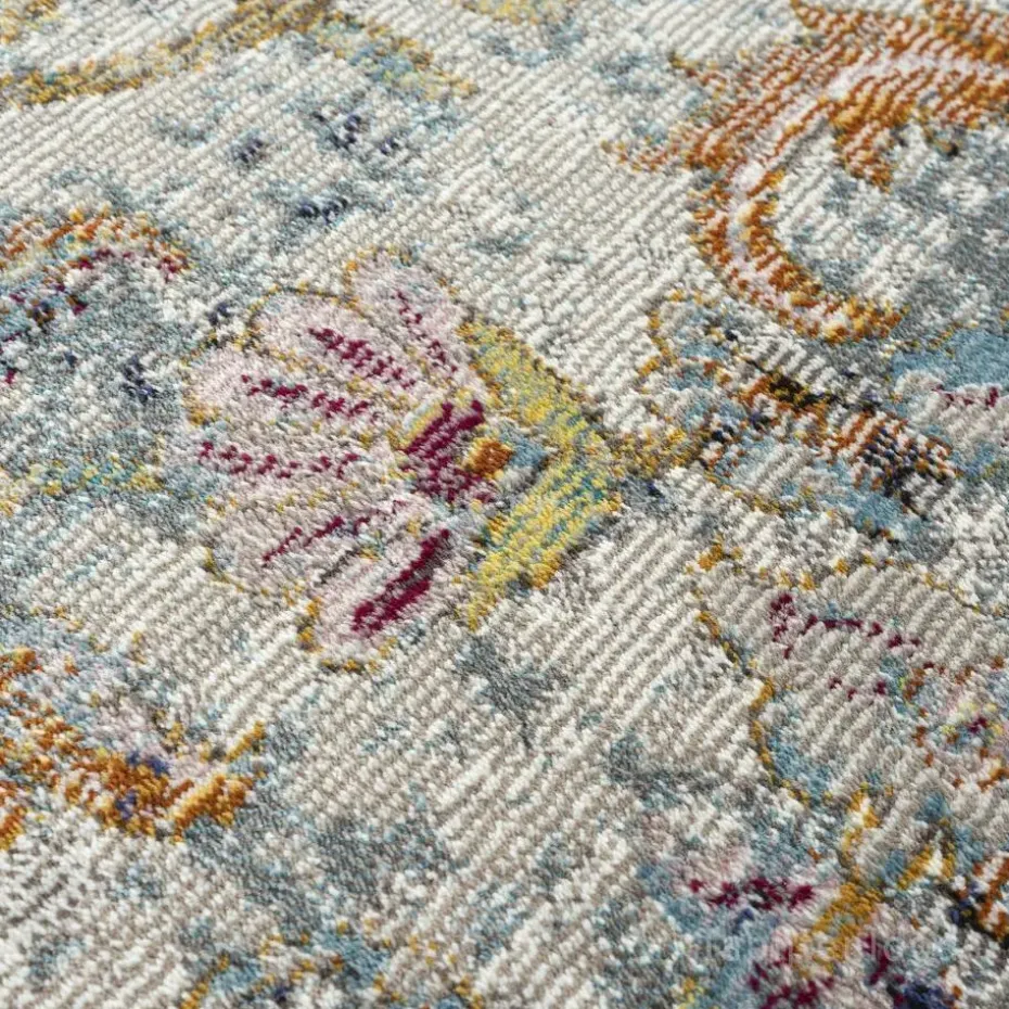 Picasso Sarough Vintage Rond Vloerkleed Creme / Beige Laagpolig - 160 CM ROND