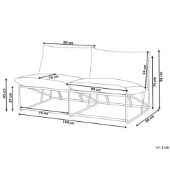 PICO - Tweezitsbank - Groen - Staal