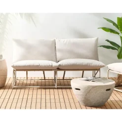 PICO - Tweezitsbank - Lichtbeige - Staal