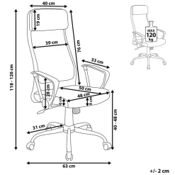PIONEER II - Bureaustoel - Zwart - Polyester