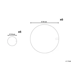 PIPTURUS - Set van 12 placemats en onderzetters - Natuurlijk - Jute