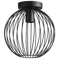 Plafondlamp Xavier - zwart - 25,5xØ25 cm