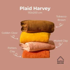 Plaid Harvey - Muted Clay - 150x200 cm