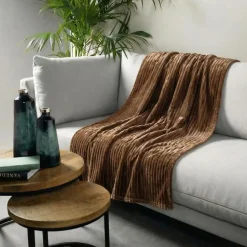 Plaid Marthy - Tobacco Brown - 140x180 cm