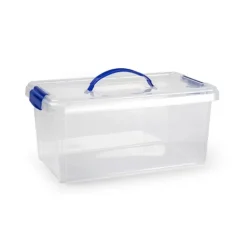 Plastic Forte Opslagbak - met deksel - 10 liter - transparant