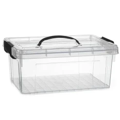 Plasticforte Opbergbox met deksel - grijs - 8.5L - kunststof