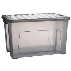 Plasticforte Opbergbox met deksel - grijs - 47L - kunststof