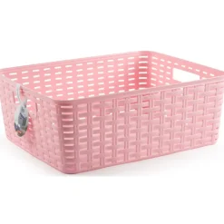 Plasticforte Opbergmand/kastmand - kunststof - roze - 12L