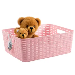 Plasticforte Opbergmand/kastmand - kunststof - roze - 12L