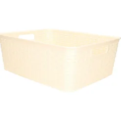 Plasticforte Opbergmand/kastmand - kunststof - zacht geel - 12L