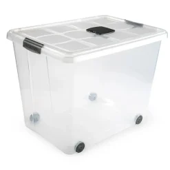 Plasticforte Opslagbak met deksel - 1x - 86L - 62 x 45 x 47 cm