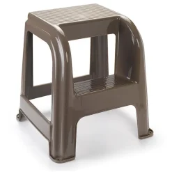 Plasticforte Opstapkrukje - 2 tredes - bruin - 45 cm
