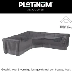 Platinum Aerocover loungesethoes 300x300 cm - L-vorm trapeze
