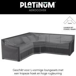 Platinum Aerocover loungesethoes 255x255x90x65 cm - L-vorm trapeze