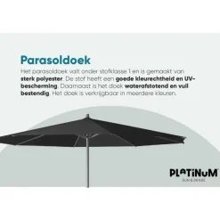 Platinum Parasol Riva Ø350 cm Taupe