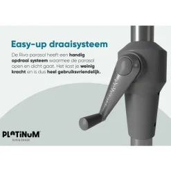 Platinum Parasol Riva Ø350 cm Taupe