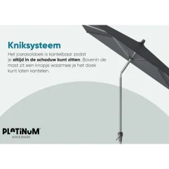Platinum Riva parasol 3 m. antraciet