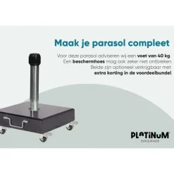 Platinum Riva parasol 3 m. antraciet