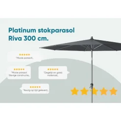 Platinum Riva parasol 3 m. antraciet