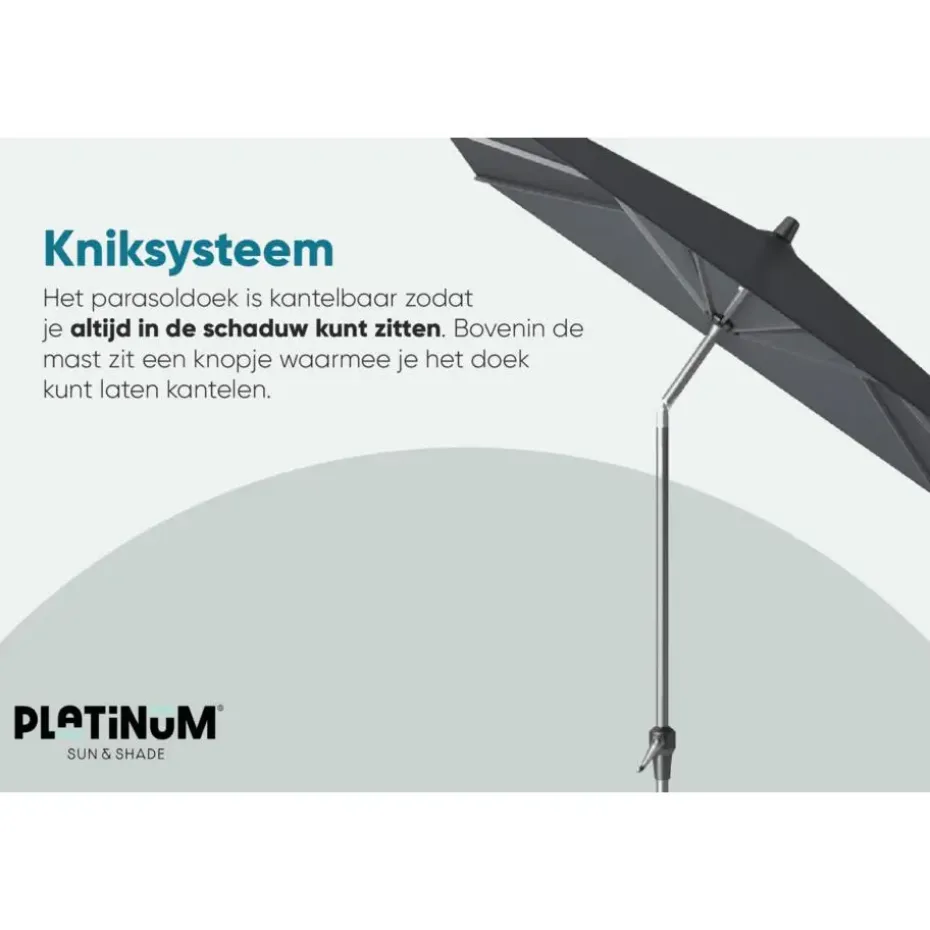 Platinum Riva stokparasol 3 m. rond - Teak Taupe
