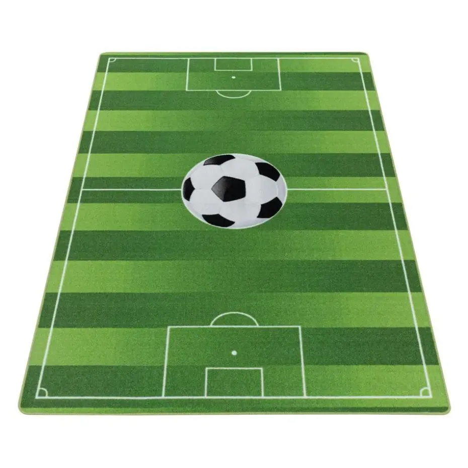 Play Voetbal Speeltapijt - 120x170 cm - Groen - Vloerkleed Kinderkamer