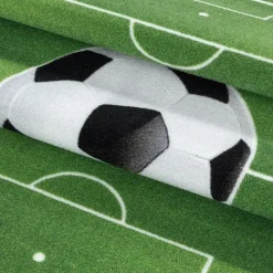 Play Voetbal Speeltapijt - 100x150 cm - Groen - Vloerkleed Kinderkamer