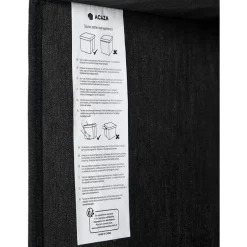 Poef - opvouwbaar - met poten - stof - 76 cm - donkergrijs