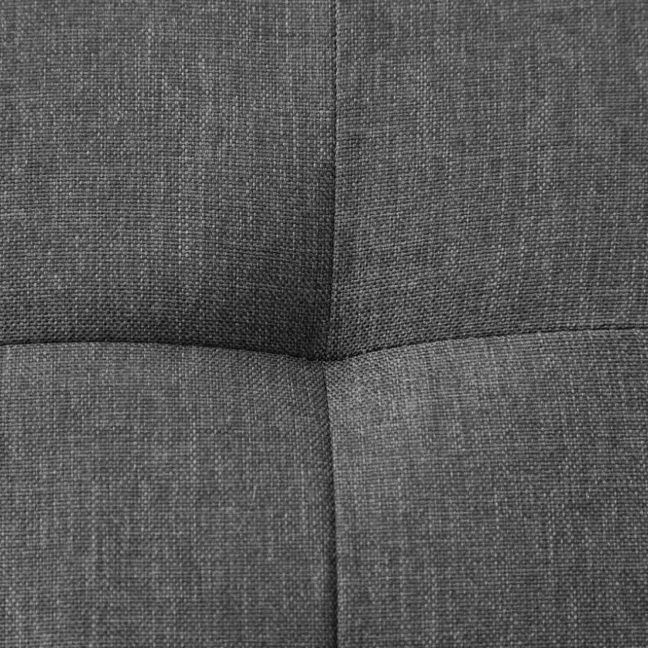 Poef - opvouwbaar - zonder poten - stof - 76 cm - donkergrijs