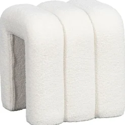 Poef Alfaro - wit - 45x38x41 cm