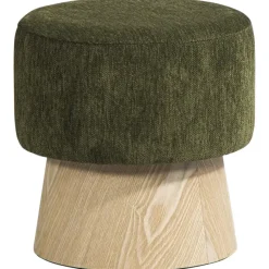 Poef Almeria - groen - 40xØ40 cm