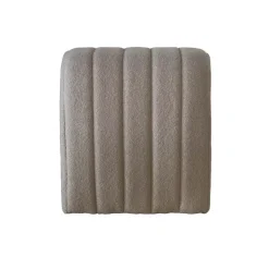 Poef Bouclé Taupe - Zithoogte 45 cm - Japandi Stijl