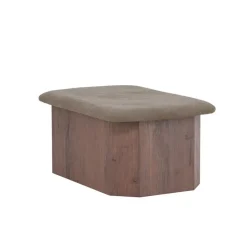 Poef Bruin Stof - 59x88x42cm - Todd