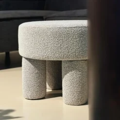 Poef Demi - Bouclé Naturel