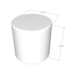 Poef Forrest - Ø41x41cm - bruine boucléstof