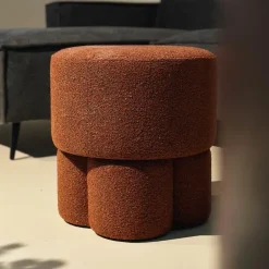 Poef Geneva - Bouclé Roest