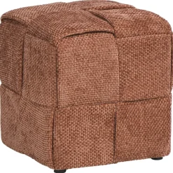 Poef Granada - bruin - 40x37x37 cm