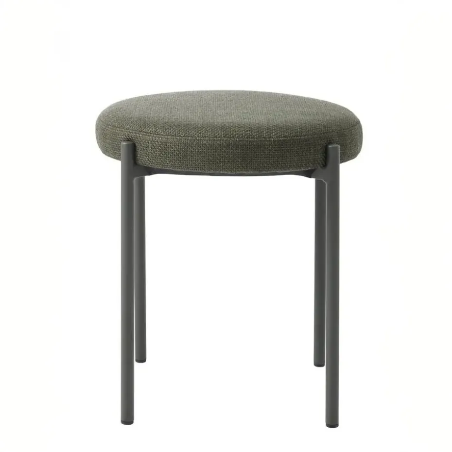 Poef Groen Stof - 43,5x44x48cm - Pelican