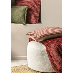 Poef Teddy - off-white - 48x28 cm