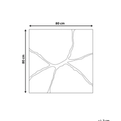 POIVRES - Wandspiegel - Goud - 80 x 80 cm - Glas