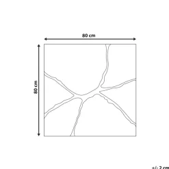 POIVRES - Wandspiegel - Goud - 80 x 80 cm - Glas