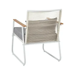 POMONTE - Tuinset 4-zits - Wit - Staal