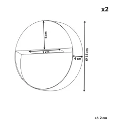 POMPTON - Wandlamp set van 2 - Zwart - Aluminium
