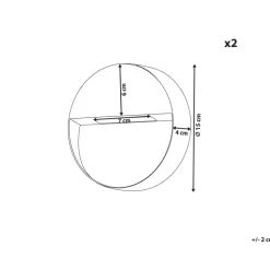 POMPTON - Wandlamp set van 2 - Zwart - Aluminium