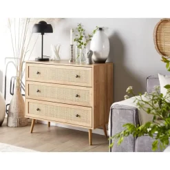 PONCA - Commode - Lichte houtkleur - Vezelplaat